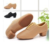 Zapatos de baile de malla, zapatos de samba latina para salón de baile para mujer, zapatos de práctica de tango y jazz modernos 34 negro