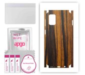 apgo Protective Skin Sticker for the back+sides compatible with Samsung Galaxy M31s, Full Wrap Film, Foil, Vinyl - Pattern Tigerwood