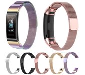 Correa de pulsera milanesa para Huawei Band 4 Pro TER-B29S, pulsera de malla de acero inoxidable para Huawei Band 3/Band 3 Pro plata