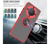 Funda protectora mate para Honor Magic 6 Lite X9b X8b X7b Magic5 Pro X9a X8a X7a X5 X6 X7 con soporte de anillo y protección completa para empresas Honor Magic 4 Lite negro