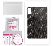 apgo Protective Skin Sticker for the back compatible with Xiaomi Redmi Pad, Wrap Film, Foil, Vinyl - Pattern Carbon Black Pixel
