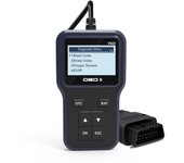 Escáner OBD2 Lector de códigos de falla del motor del automóvil, lectura de códigos, borrar códigos, ver datos de fotograma congelado, verificación de preparación I/M, herramienta de escaneo de diagnóstico CAN 15.2x8.75x2.2cm negro