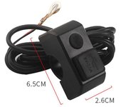 Cargador para manillar de motocicleta con puerto Usb Dual, adaptador de carga rápida de 12v a 5v 3a, toma de corriente para teléfono negro