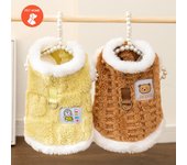 Ropa cálida para mascotas, abrigo con estampado bonito, camisa para perros y gatos pequeños y medianos, chaqueta, traje de invierno para Bulldog Francés y Chihuahua XS