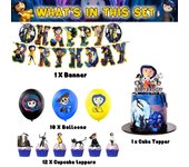 32 piezas de suministros para fiesta de cumpleaños de Coraline, incluye globos para decoración de tartas