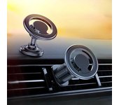 Soporte magnético para teléfono de coche, soporte magnético para coche, soporte para GPS, soporte para móvil en coche para Macsafe, iPhone 15, 14, 13, 12, Samsung y Xiaomi plata