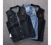 Tallas grandes 8XL 7XL 6XL 5XLCotton Jeans Chaqueta sin mangas Chaleco Hombres Denim Jeans Chaleco M