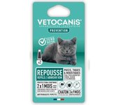 Anti-puces - VETOCANIS - Efficace 2 x 1 Mois de Protection pour Chaton, 2 pipettes