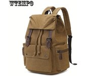 Mochila Retro de Lona, Mochila para Ordenador Robusta y Duradera, Mochila Escolar para Estudiantes de Secundaria y Universidad, Mochila para Trabajadores y Viajeros caqui