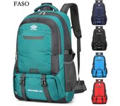 Mochilas de viaje Bolsa de escalada impermeable al aire libre Mochila de equitación Bolsa de deportes para hombre y mujer 60L azul oscuro