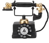 Teléfono decorativo retro grande de resina, modelo vintage, teléfono giratorio, estatua decorativa para cafetería.