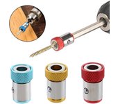 1 anillo de tornillo magnético de metal con destornillador hexagonal extraíble y broca eléctrica. Localizador magnético. blue 1pcs