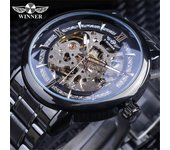 T-Winner Reloj mecánico automático de Movimiento mecánico Hueco Informal de Moda para Hombres
