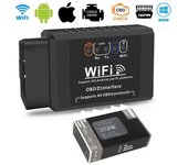 Escáner OBD2 WIFI ELM327 V 1.5 para iPhone, iOS y Android Auto OBDII OBD 2 ODB II ELM 327 V1.5, lector de código WI-FI, herramienta de diagnóstico negro