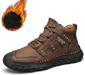 Botas de hombre hechas a mano de otoño/invierno de 38 a 48, botines cómodos para hombre, zapatos casuales, mocasines, zapatos de trabajo para hombre 38 negro