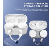 Estuche impermeable para altavoces con bolsillo de malla, protección de 360 grados, a prueba de golpes, para Sony HT-AX7 gris claro