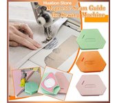 Guía de costura magnética para máquina de coser con agarre antideslizante, imanes, accesorios para máquina de coser, regla multifuncional, dobladillador verde
