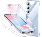 Funda 360 3 en 1 de cuerpo completo ultratransparente para Samsung Galaxy S24 S23 S21 FE S22 Plus Ultra híbrida rígida PC transparente carcasa de silicona a prueba de golpes For Galaxy S24 FE
