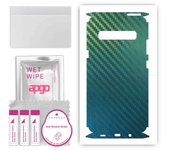 Adhesivo protector apgo para la parte trasera y laterales compatible con Samsung Galaxy S10 5G, película envolvente, lámina de vinilo - Patrón Camaleón de Carbono CAKA1