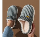 Pantuflas de felpa planas de color sólido concisas unisex de invierno, pantuflas mullidas cálidas y antideslizantes para mujeres y hombres, zapatos casuales de algodón para el hogar 36-37 naranja