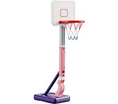 Aro de baloncesto para piscina, montado sobre el suelo, altura ajustable, juguete de juego acuático de verano para niños