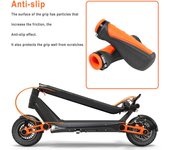 Cubierta de pegamento para empuñaduras de manillar para patinete eléctrico Inokim OX OXO Zero 8X 10X 11X KUGOO M4 Pro G-Booster con anillos de bloqueo negro