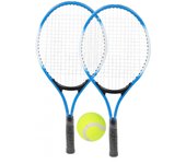 Raqueta de tenis para niños Alomejor1, juguete de raqueta de tenis, fácil estabilidad de swing, para niños pequeños principiantes, raqueta de tenis juvenil con pelota y bolsa de transporte para practicar azul