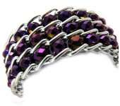 Les Trésors De Lily [M2568] - Bracelet Créateur 'Scarlett' violet púrpura