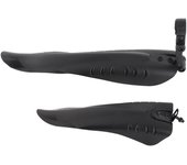 1 par de guardabarros de plástico negro para bicicleta de montaña, delantero y trasero, para bicicleta de carretera y montaña.