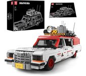 MOULD KING 10071 Bloque de construcción de automóvil técnico El modelo de autobús fantasma Ecto Ensamblaje de modelo de automóvil Ladrillos Regalo de Navidad para niños