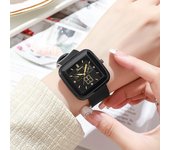 Relojes cuadrados para mujer, nuevos relojes de pulsera de cuarzo de estilo moderno para mujer, regalos de primera marca, relojes para esposa, familia y amigas negro