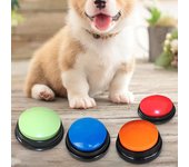 Botón de sonido portátil, resistente al desgaste, duradero, grabadora de voz para perro, juguete parlante rojo rosa