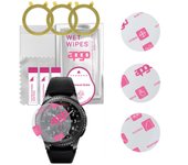 3x apgo Ultra-Clear Hybrid protective glass compatible with Samsung Gear S3 Frontier, flexible nano glass, great replacement for tempered glass, scrat