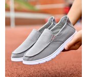 Zapatos de lona de verano para hombre, transpirables, cómodos, para exteriores, sin cordones, para caminar, mocasines clásicos para hombre 2024 39 negro