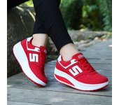 Cuero Transpirable Moda Mujer;s Zapatos con balancín Zapatos deportivos casuales Zapatos de tendencia para mujer 35
