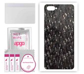 apgo Protective Skin Sticker for the back compatible with Realme C2s, Wrap Film, Foil, Vinyl - Pattern Carbon Black Pixel