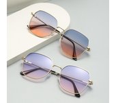 Gafas de sol para mujer, resistentes a los rayos ultravioleta, con marco de metal, protección solar, gafas de moda retro, accesorio de moda no polarizado negro