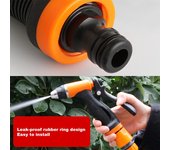 Pistola rociadora de agua de alta presión, boquilla de cobre para jardín con manguera de 20 pies para lavado de autos y césped naranja