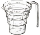 Taza medidora escalonada Yamazaki Jitsugyo, 200 ml, transparente, 2546