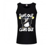 Psycho Penguin Camiseta sin mangas Suns Out Guns Out para hombre M negro