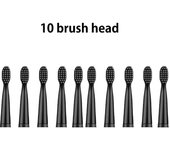 Cabezales de cepillo de dientes eléctrico sónico, 10 Uds., puntas de cabezal de cepillo de repuesto suaves, accesorios para hombres y mujeres y adultos black 5pcs head