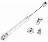 Soporte neumático para elevación de puertas, soporte hidráulico con resorte de gas para bisagra de armario de cocina, color plateado plata