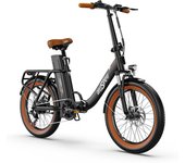 Bicicleta eléctrica ONESPORT OT16, neumáticos de 20 , motor de 250 W, batería de 48 V y 17 Ah marrón