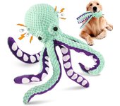 Juguete de peluche para mascotas, rompecabezas de caparazón de pulpo con voz de perro y gato, juguete interactivo resistente a las mordeduras para limpiar los dientes de los perros, juguete masticable para mascotas