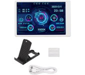 Monitor de temperatura de computadora de 3,5 pulgadas IPS, pantalla completa, pantalla pequeña para PC AIDA64, CPU, RAM, disco duro, datos blanco