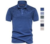 Camisetas de verano para hombre, Polos con estampado degradado de poliéster y algodón, camisetas de manga corta a la moda, camisa de Golf, ropa informal diaria para hombre S azul denim
