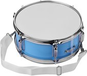 Parche de tambor de 12 pulgadas con baquetas, correa para el hombro, llave de tambor para banda de estudiantes azul claro
