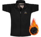 Chaqueta polar de hombre más terciopelo grueso primavera y otoño cálida suelta chaqueta polar de gran tamaño L azul oscuro