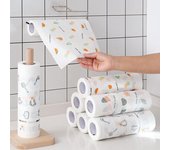 50 rollos de paños reutilizables para limpieza de cocina, toallas de mano y platos.