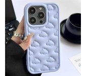 Funda de silicona suave para teléfono con diseño de nubes 3D en color caramelo de estilo coreano para iPhone 15 Pro Max 11 12 13 14 Pro Max, funda protectora a prueba de golpes For iPhone 14